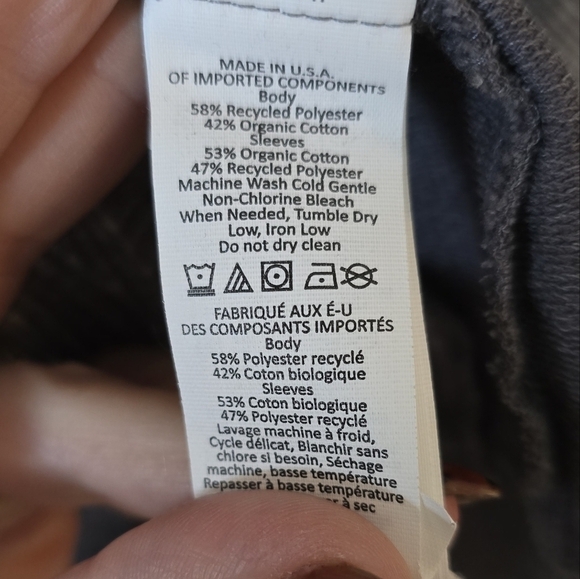 Prana Hooded Open Wrap Cardigan Women M Gray Long Sleeves Organic Cotton Blend - Picture 5 of 5